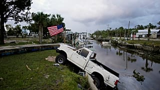 Verwüstungen in Horseshoe Beach, Florida, am 30. August 2023