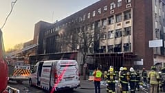 Leégett épület Johannesburgban