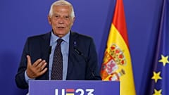 Le chef de la diplomatie de l'UE, Josep Borrell, lors de la réunion informelle des ministres des Affaires étrangères