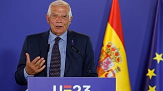 Le chef de la diplomatie de l'UE, Josep Borrell, lors de la réunion informelle des ministres des Affaires étrangères