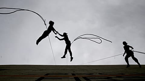 Os artistas da Bandaloop vão brilhar em Londres