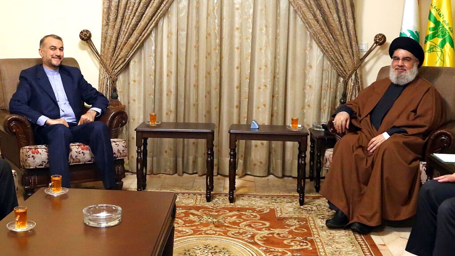 دیدار وزیر امور خارجه ایران با رهبر حزب‌الله لبنان