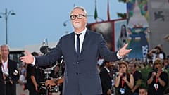 Director David Fincher arrives on the red carpet for his movie 'The Killer' in competition at the 80th edition of the Venice Film Festival at the Venice Lido, Italy, Sunday.