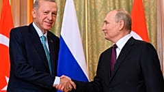Recep Tayyip Erdogan és Vlagyimir Putyin Szocsiban