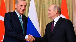 Recep Tayyip Erdogan és Vlagyimir Putyin Szocsiban
