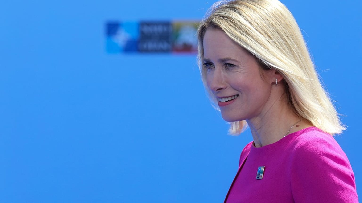 Estonia's Prime Minister Kaja Kallas arrives for the NATO Summit in Vilnius on July 11, 2023.