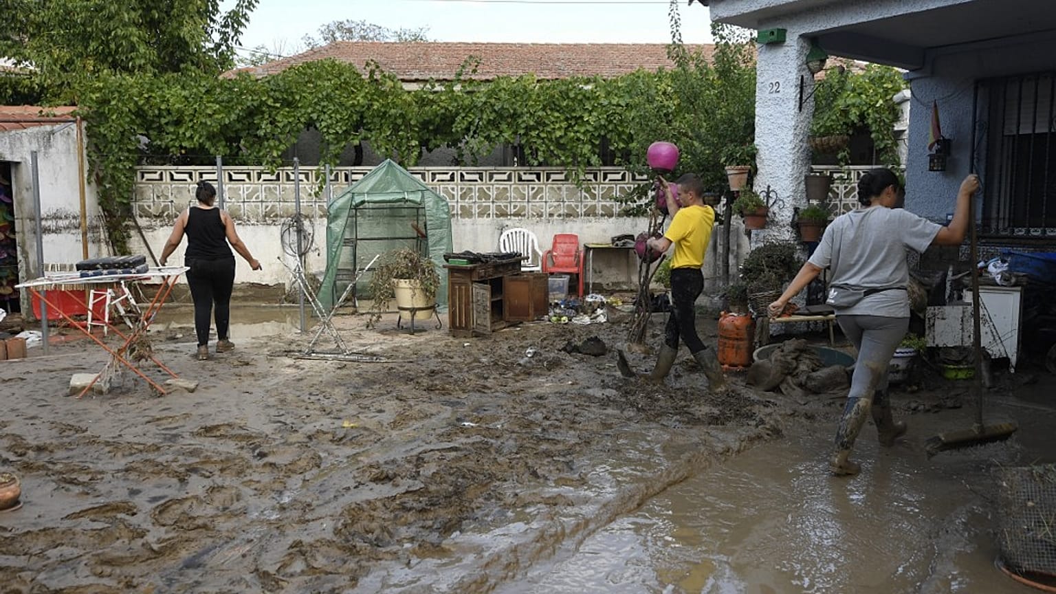 Die Gegend rund um die Landeshauptstadt Madrid wurde vom Regen überflutet.