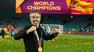 Jorge Vilda még kapitányként, boldogan