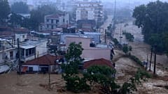 Floodwaters cover an area in the town of Volos, central Greece, Tuesday, Sept. 5, 2023