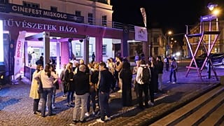 Festival-goers at the Miskolc festival in Hungary
