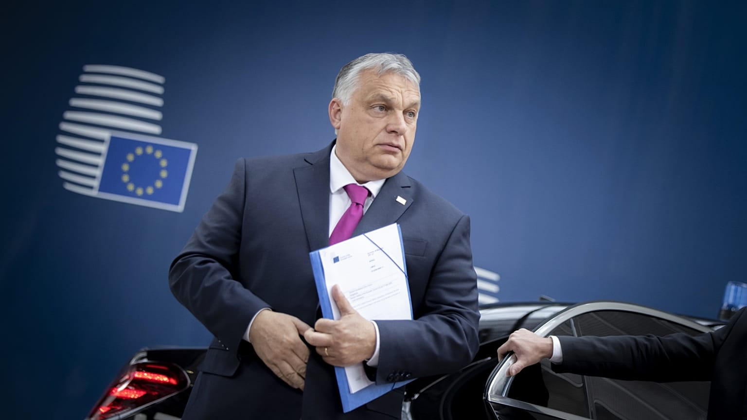 Archív fotó: a magyar kormányfő Brüsszelbe érkezik