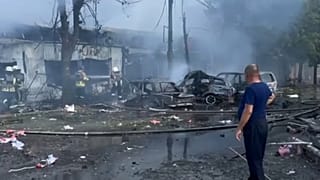 Aufräumarbeiten nach dem Angriff auf Kostjantyniwka