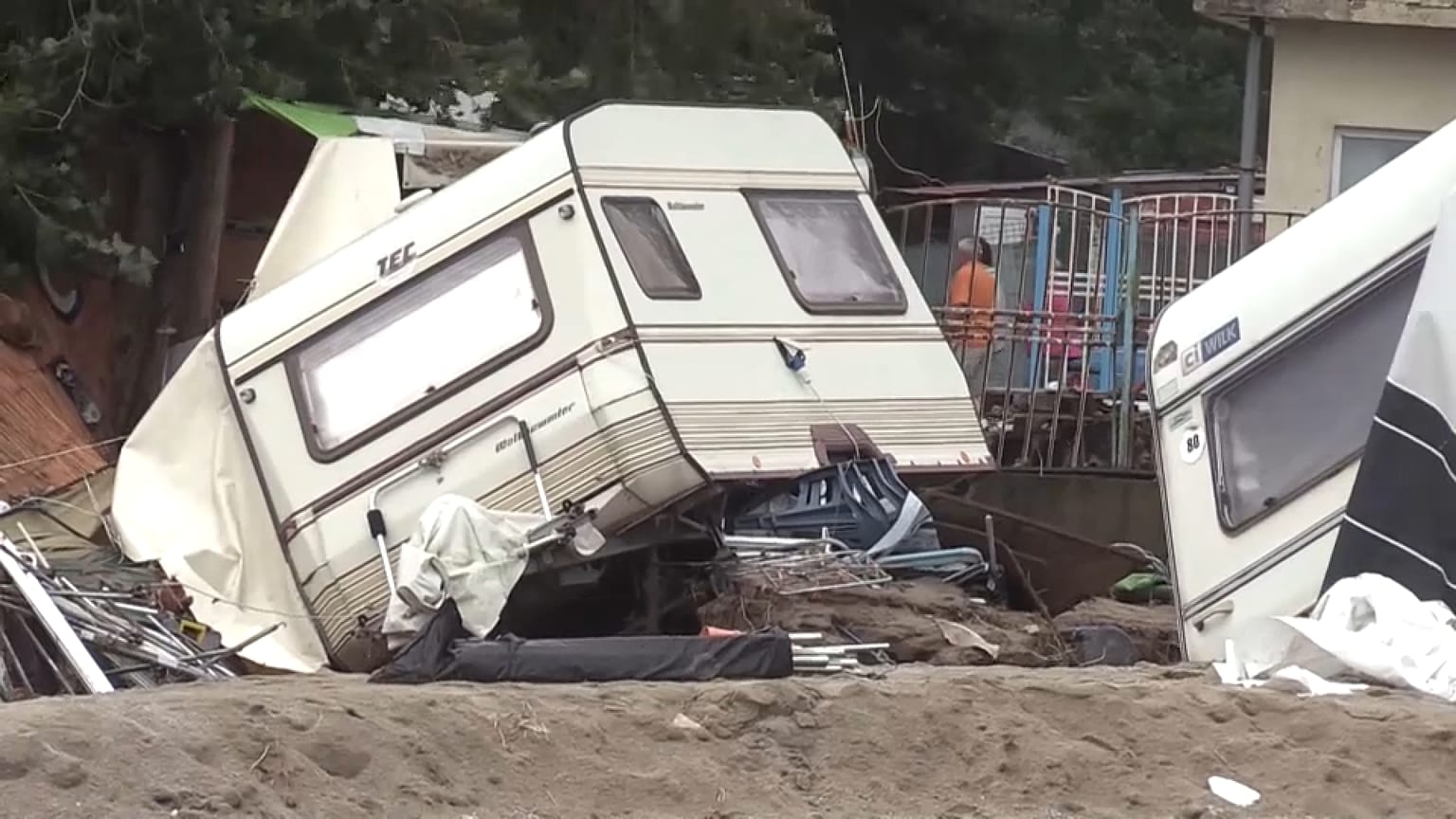 Dégâts sur la côte de la mer Noire en Bulgarie, septembre 2023.