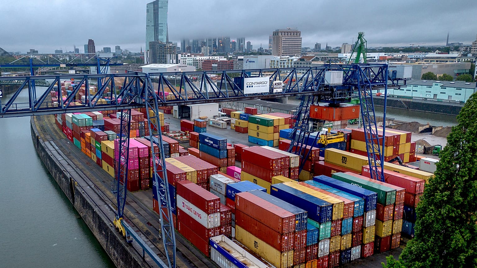 Der Hafen in Frankfurt am Main