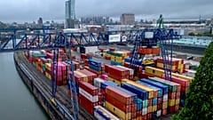 Der Hafen in Frankfurt am Main