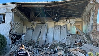 Dróntámadás helyszíne az ukrajnai Izmajilban 2023- szeptember 7-én