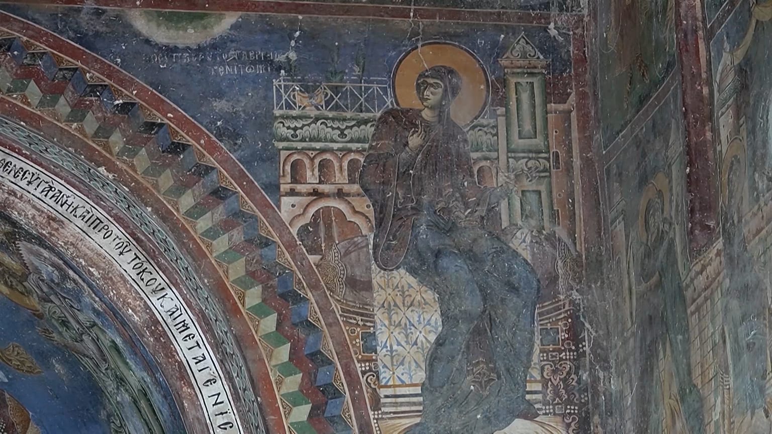Fresco na igreja de São Jorge, na Macedónia do Norte.