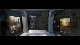 A mockup of LG's vision for the customer experience in future autonomous vehicles.