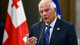 Жозеп Боррель на пресс-конференции в Тбилиси. 7 сентября 2023 года