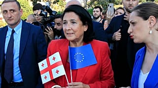 Georgiens Präsidentin Salome Surabischwili in der Hauptstadt Tiflis - Juni 2022