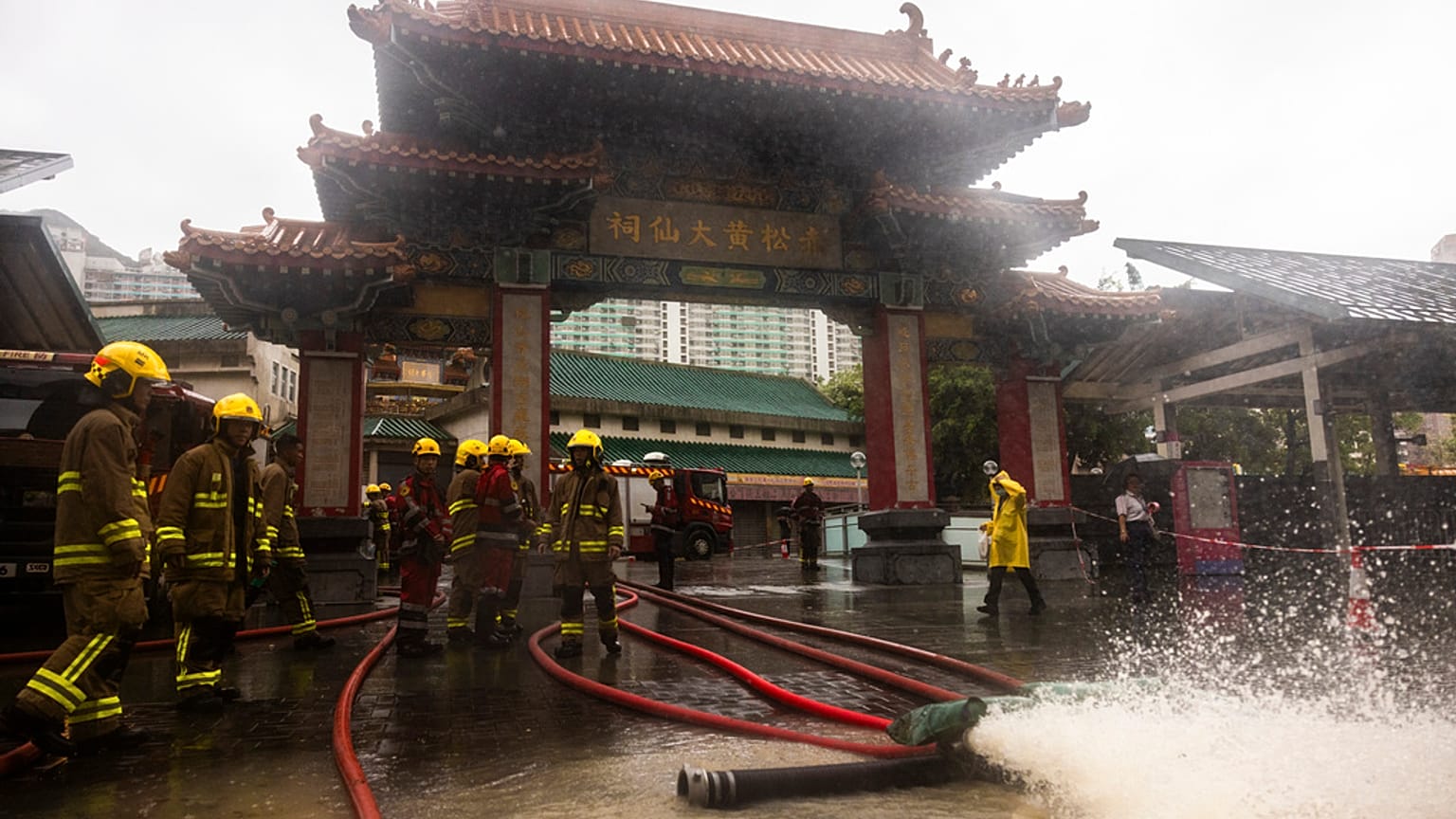 Extremer Regen hat Hong Kong getroffen