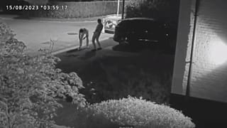 Capture d'écran d'une vidéo de surveillance du domicile du ministre de la Justice belge retransmise lors de son audition au Parlement.