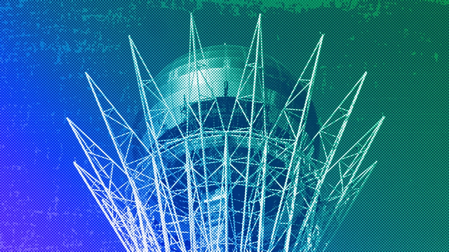 The Baiterek Tower monument in Astana, January 2021