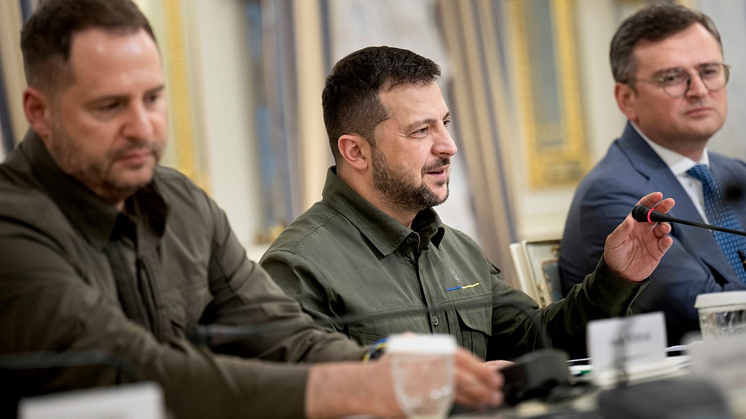 El Presidente de Ucrania Volodímir Zelenski se reúne con el Secretario de Estado de EE.UU. Antony Blinken en Kiev, Ucrania, el miércoles 6 de septiembre de 2023.
