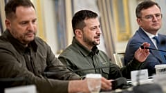 El Presidente de Ucrania Volodímir Zelenski se reúne con el Secretario de Estado de EE.UU. Antony Blinken en Kiev, Ucrania, el miércoles 6 de septiembre de 2023.