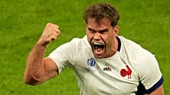 Der Franzose Damian Penaud jubelt nach dem Sieg über Neuseeland.