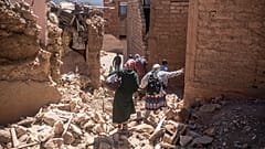 Muchos habitantes de Marrakech han dormido a la intemperie tras haber perdido sus hogares  o por miedo a las réplicas.