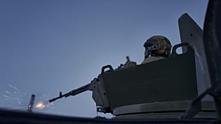 Ukrán katona a donyecki Avdijivkánál