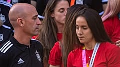 Luis Rubiales na última vez em que partilhou um evento com a seleção feminina