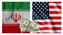 پرچم‌های آمریکا و ایران