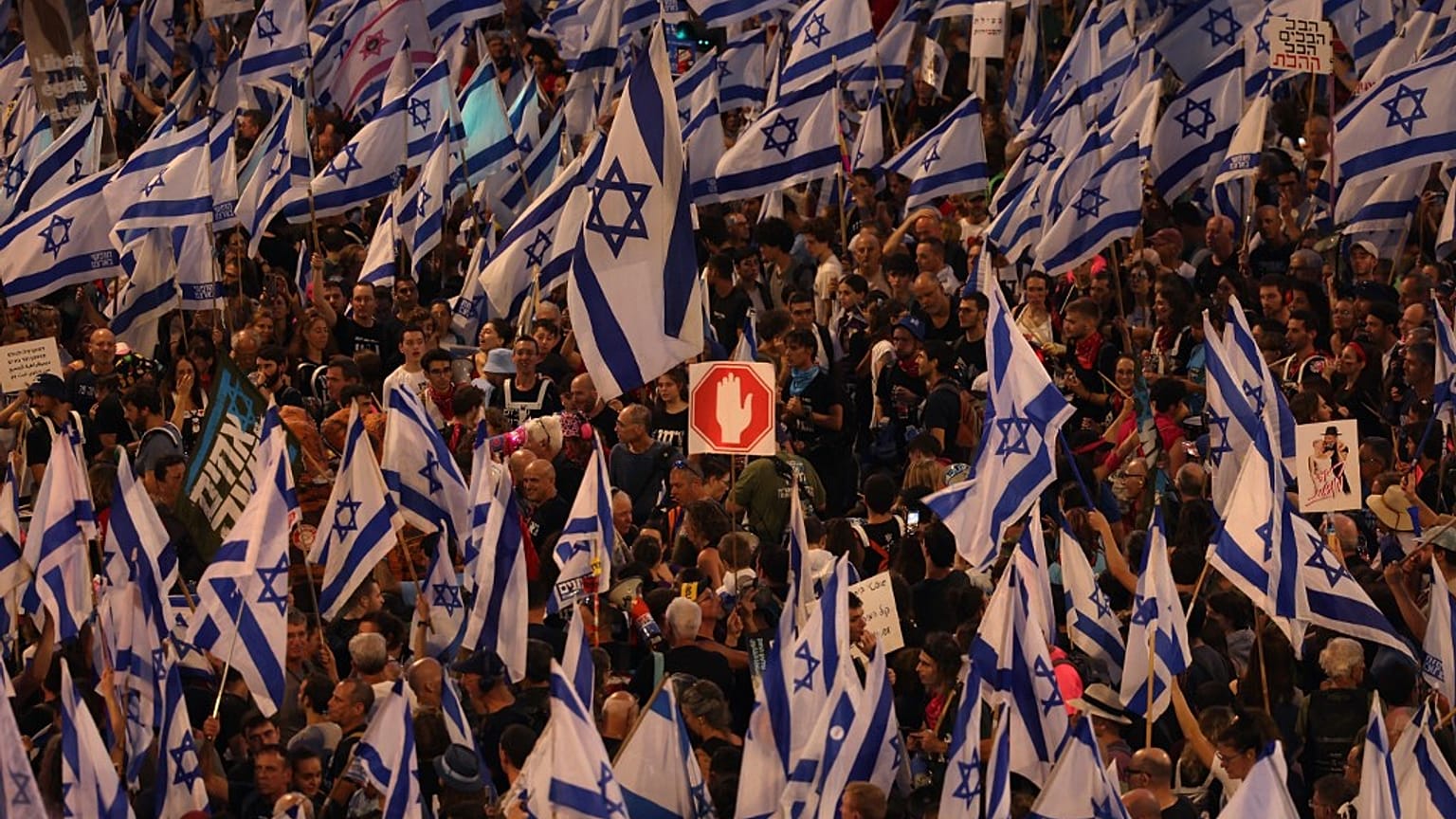 Protesto em frente ao Supremo Tribunal, em Jerusalém