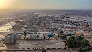 آثار الفيضانات على شرق ليبيا
