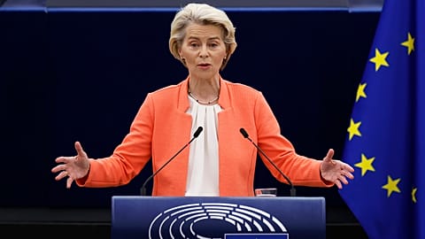 Ursula von der Leyen made the announcement during the State of the Union speech in Strasbourg.