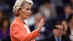 EU-Kommissionspräsidentin Ursula von der Leyen während ihrer Rede