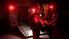 Ukrainian paramedics carry wounded near Bakhmut, Donetsk region, Ukraine, Tuesday Sept. 12, 2023.