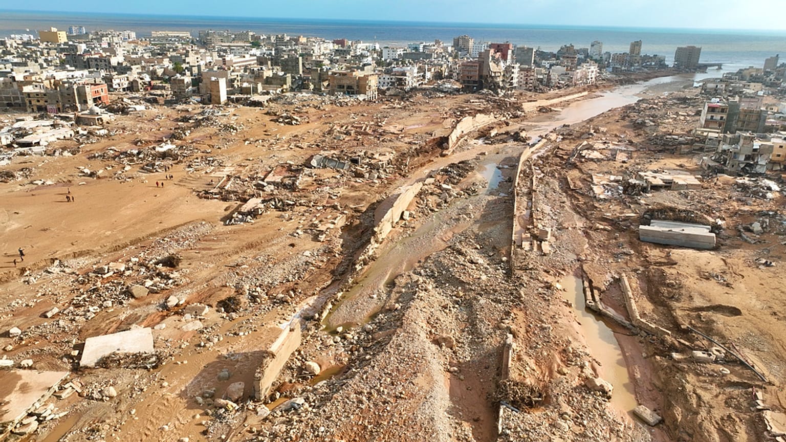Libysche Stadt Derna. 