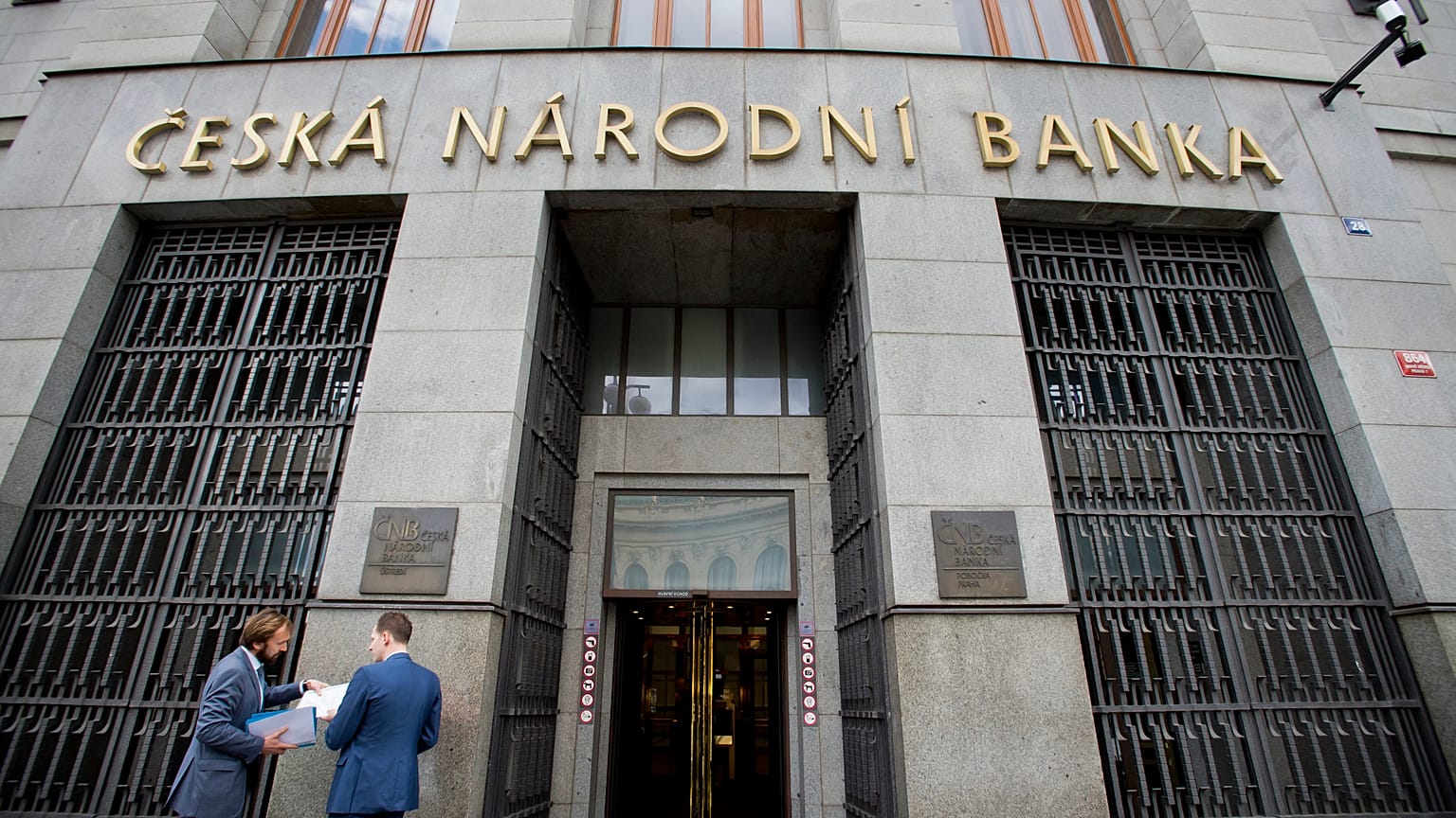 Die Tschechische Nationalbank (CNB), die Zentralbank der Tschechischen Republik, in Prag.