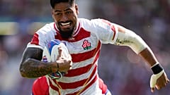 Japans Amato Fakatava läuft zum ersten Versuch seines Teams während des Rugby World Cup Pool D Spiels zwischen Japan und Chile im Stadium de Toulouse in Frankreich, 10\. September 2023.