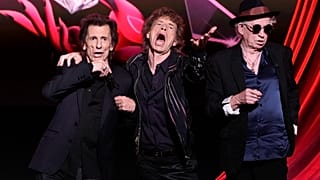The band pose for photographers at the press conference for the launch of the new Rolling Stones album 'Hackney Diamonds' on 6 Sept. 2023 in London.