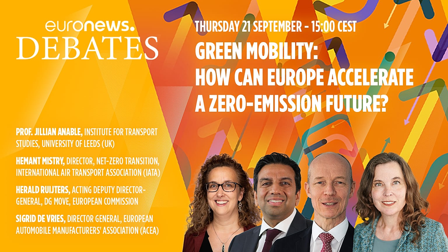 Join us for the latest Euronews Debate on green mobility which takes place during Mobility Week 2023.