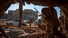 Derna, le 15 septembre 2023. Six jours plus tôt, une crue a dévasté la ville qui comptait 100 000 habitants après le passage d'une tempête et la rupture de deux barrages.