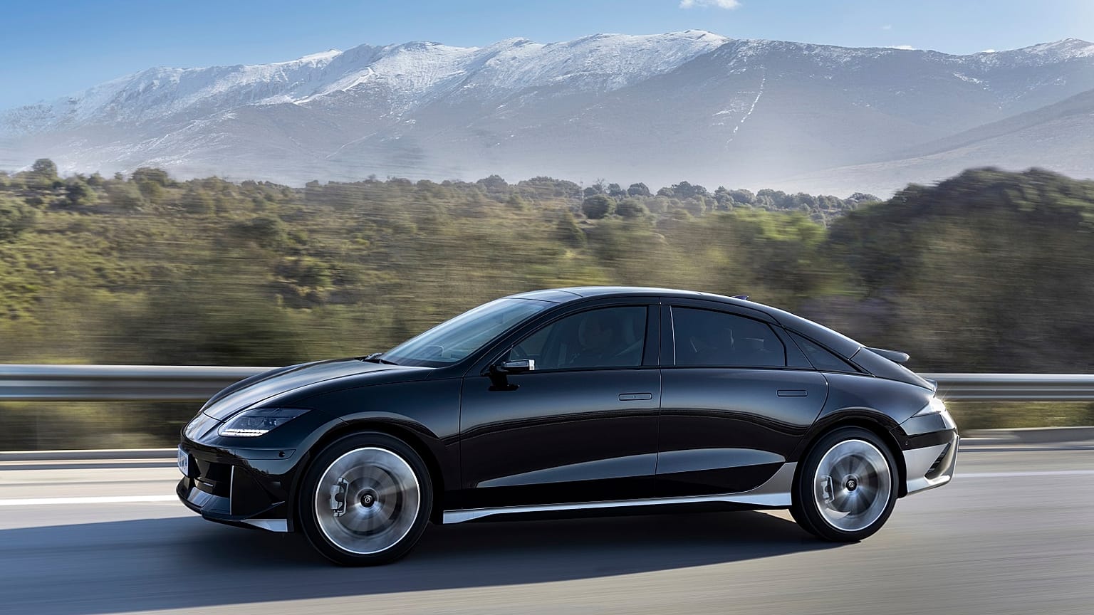 With its distinctive curves, the Hyundai Ioniq 6 is one of the most aerodynamic and energy efficient cars in the world.