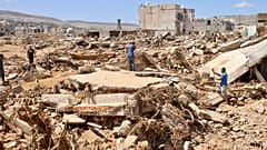 Λιβύη - αποστολή διάσωσης στην Ντέρνα μετά το χτύπημα από τις πλημμύρες