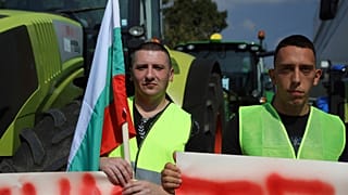 Eine Demonstration bulgarisher Bauern