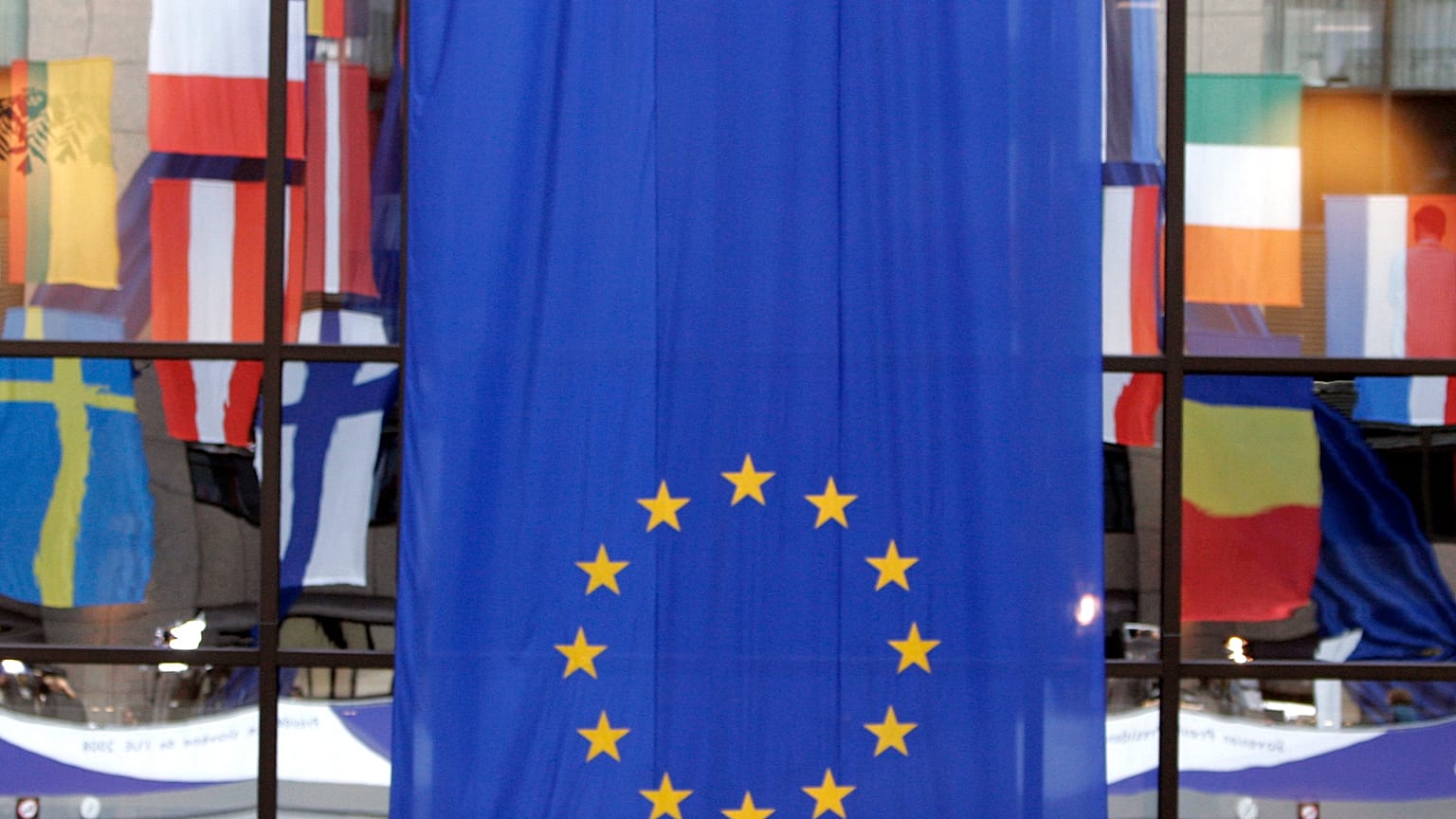 Európai zászlók Brüsszelben
