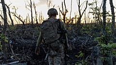 Ukrainischer Soldat im Osten des Landes 